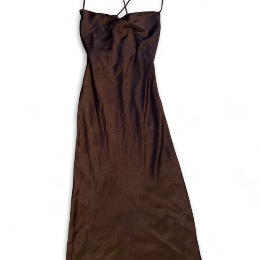 Elegant Brown Maxi Dress